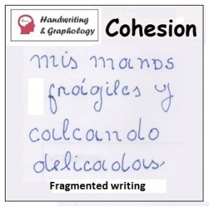 Analyzing handwriting: fragmented wrting