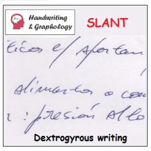 Meaning of slanted handwriting: Dextrogyrous