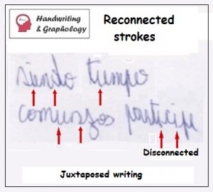 Analyzing handwriting: Reconnected strokes
