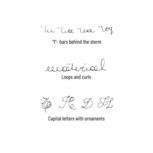 Indicators of Regression in Handwriting with examples